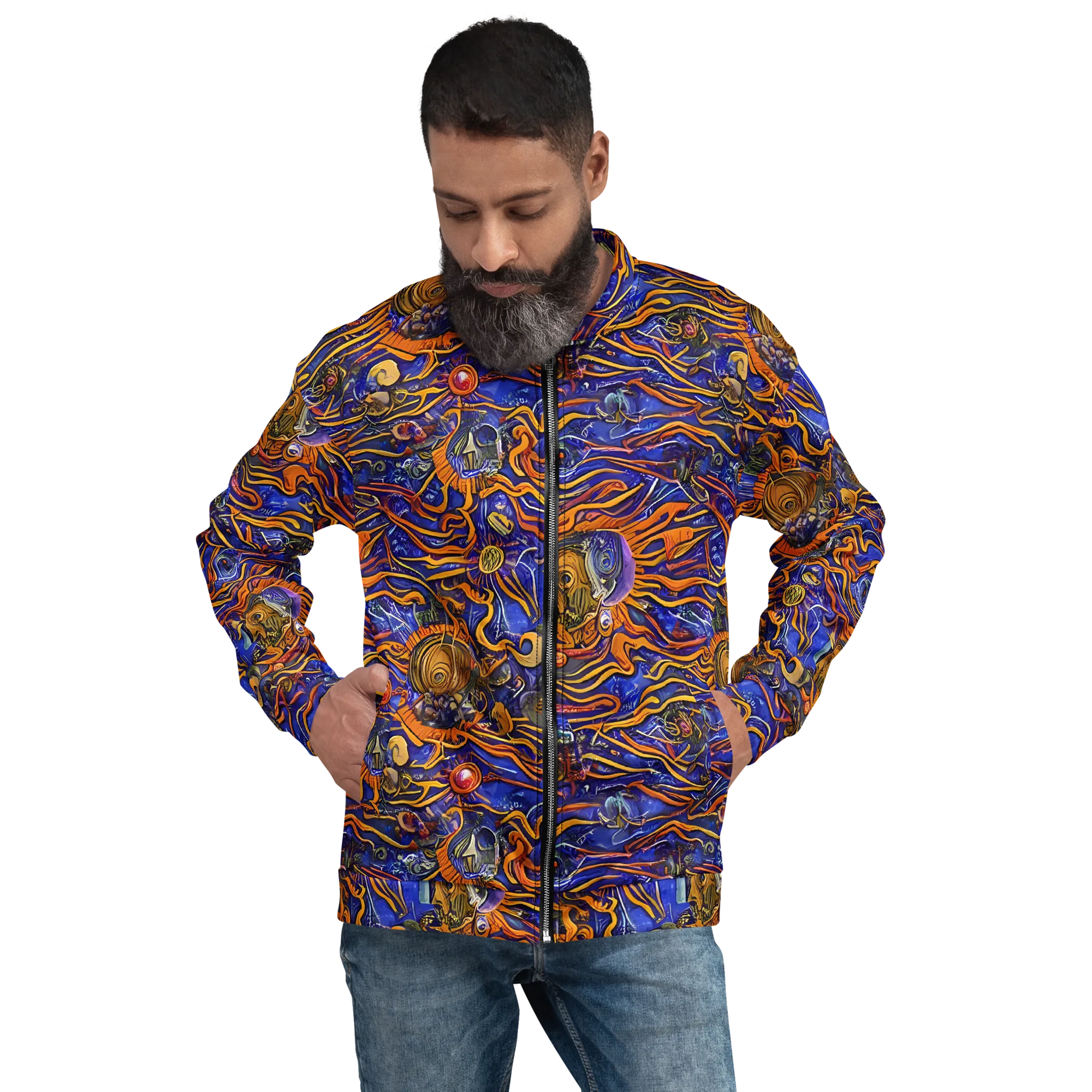 Mantegna Swirl on Bomber Jacket — Front