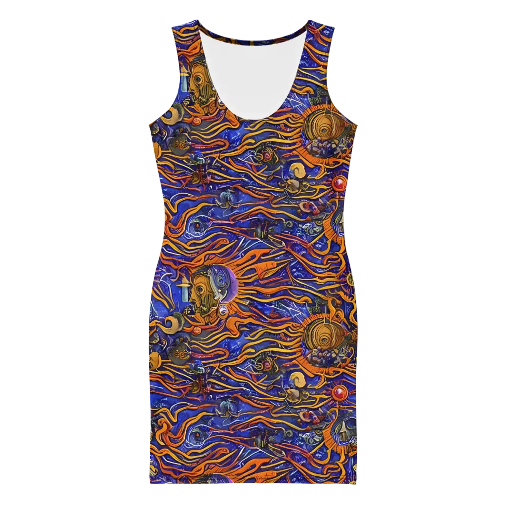 Mantegna Swirl on Bodycon Dress — Front