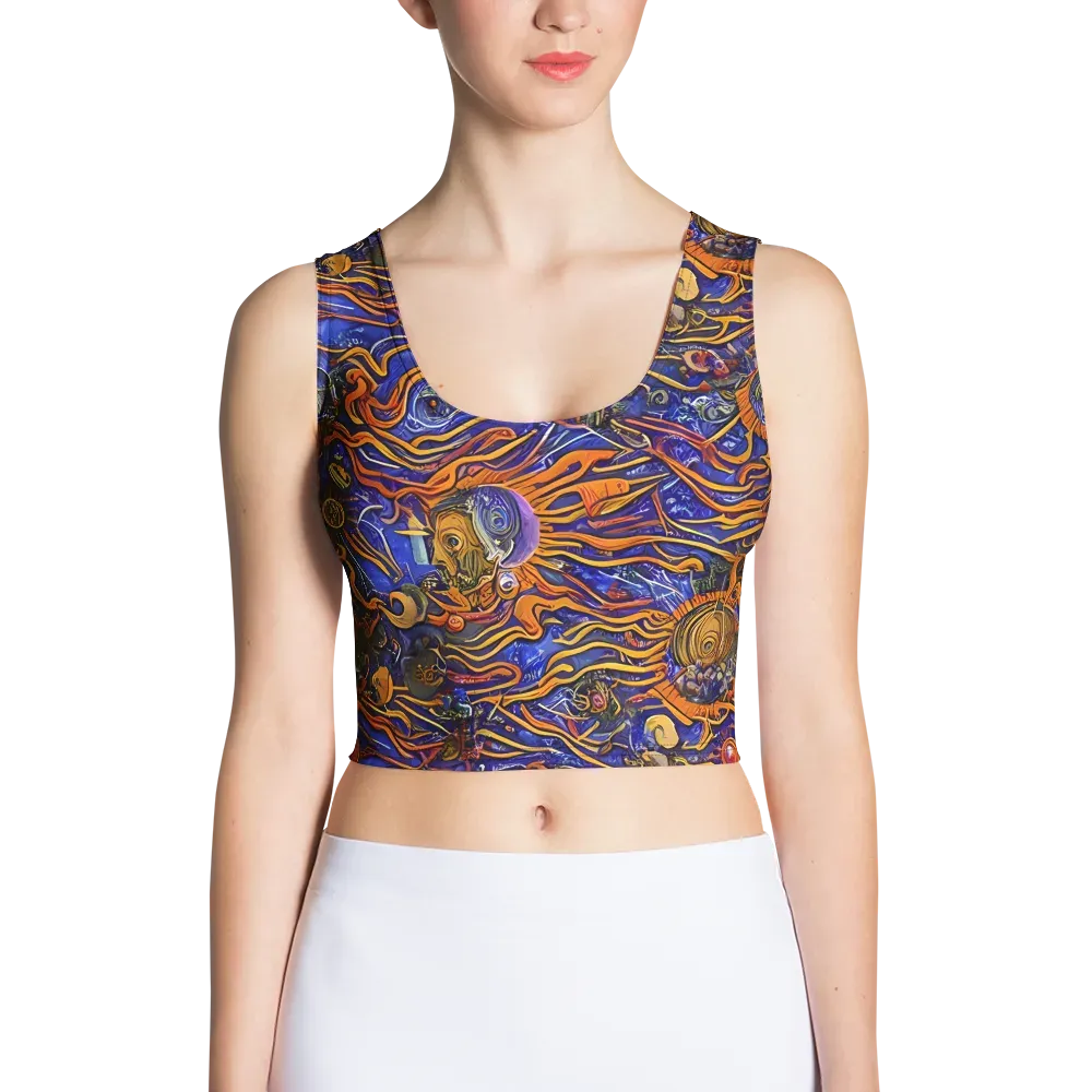 Mantegna Swirl on Crop Top — Front