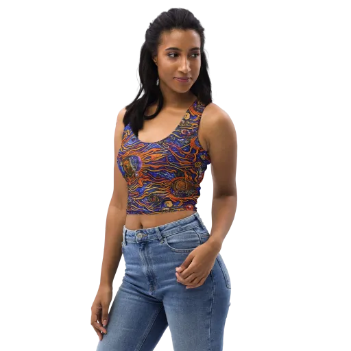 Mantegna Swirl on a Crop Top