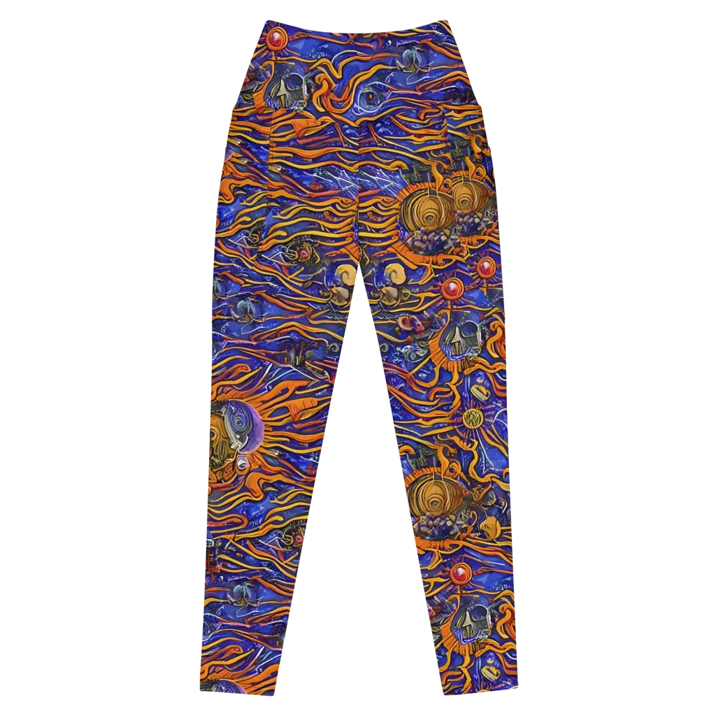 Mantegna Swirl on Leggings with Pockets — Front