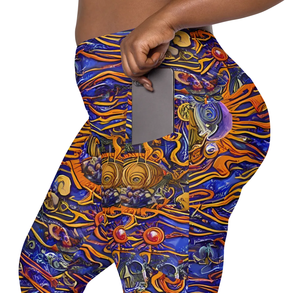 Mantegna Swirl on Leggings with Pockets — Product details 2