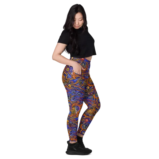 Mantegna Swirl on a Leggings with Pockets