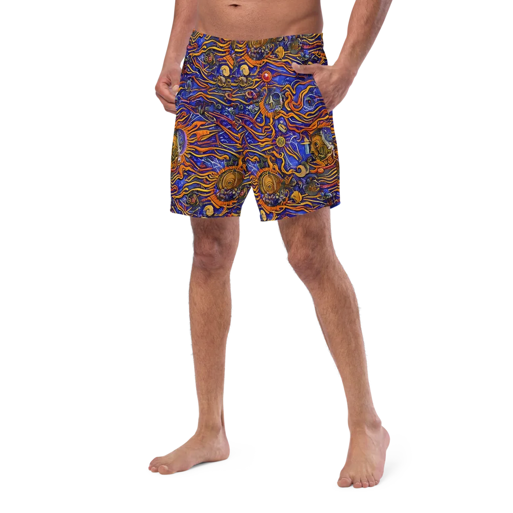 Mantegna Swirl on Swim Trunks — Left Front
