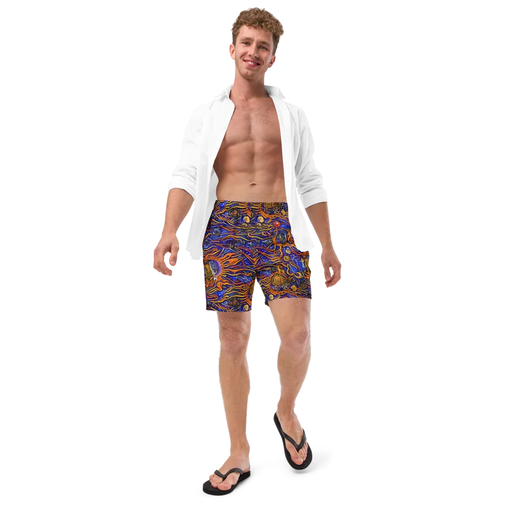 Mantegna Swirl on Swim Trunks — Front