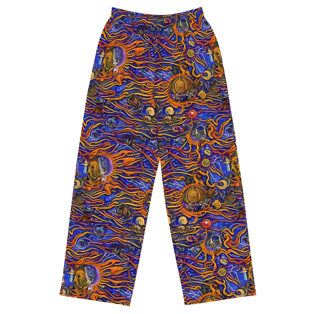 Mantegna Swirl on Wide-Leg Pants — Front