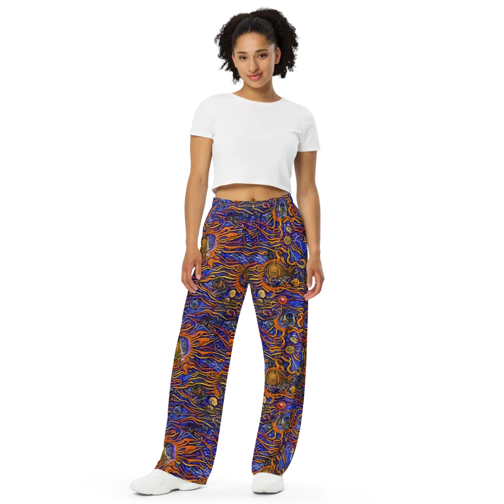 Mantegna Swirl on Wide-Leg Pants — Front