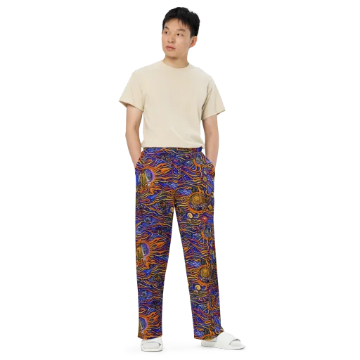 Mantegna Swirl on a Wide-Leg Pants