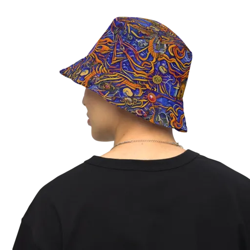 Mantegna Swirl on a Reversible Bucket Hat