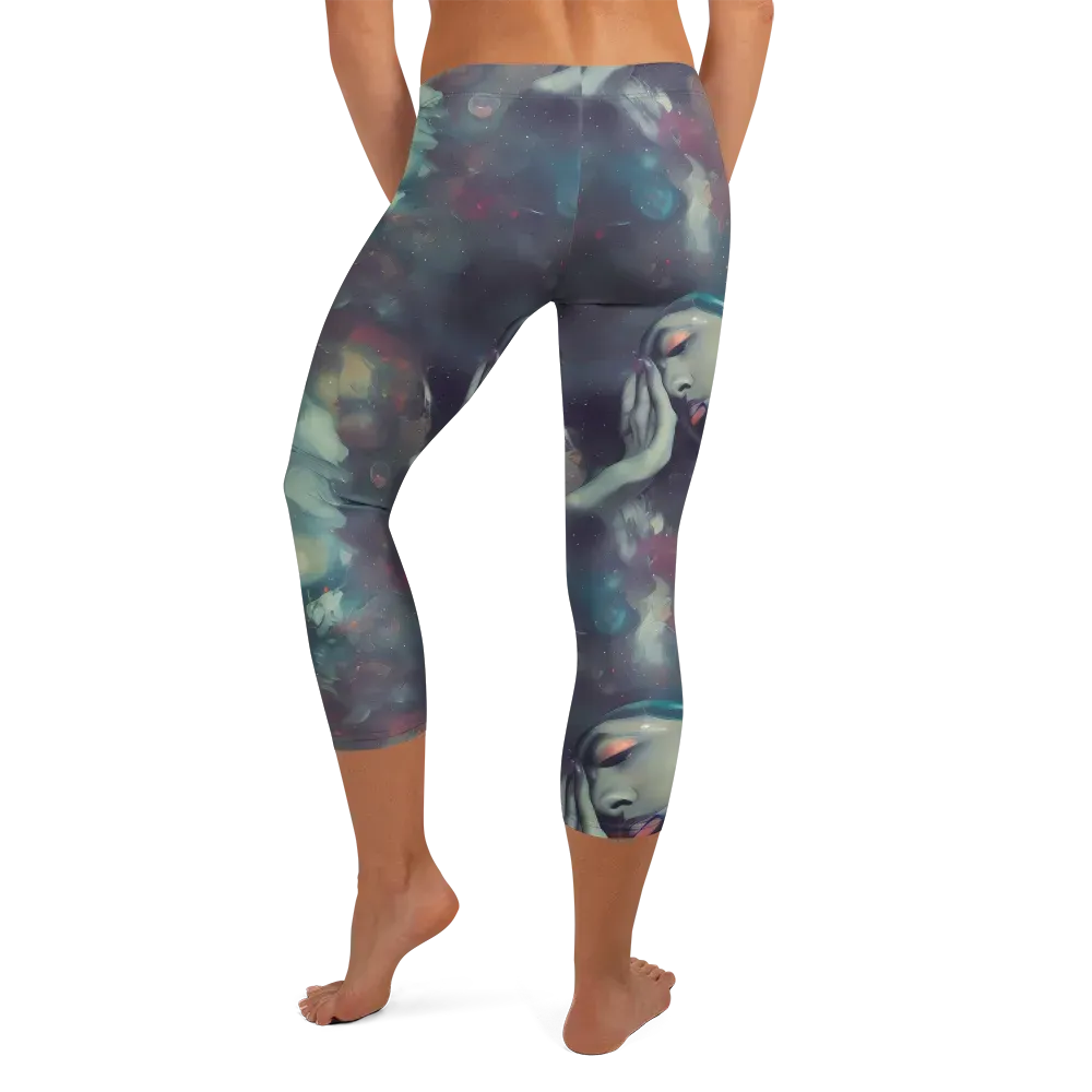 Vortex Veins on Capri Leggings — Back