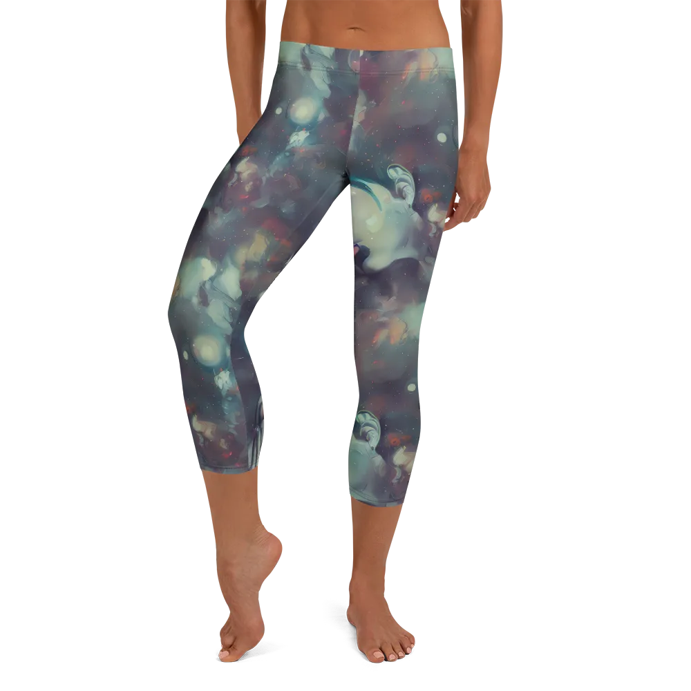 Vortex Veins on Capri Leggings — Front