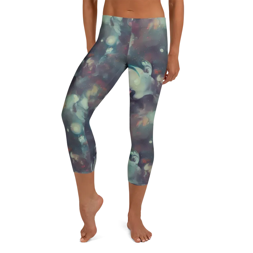 Vortex Veins on Capri Leggings — Front