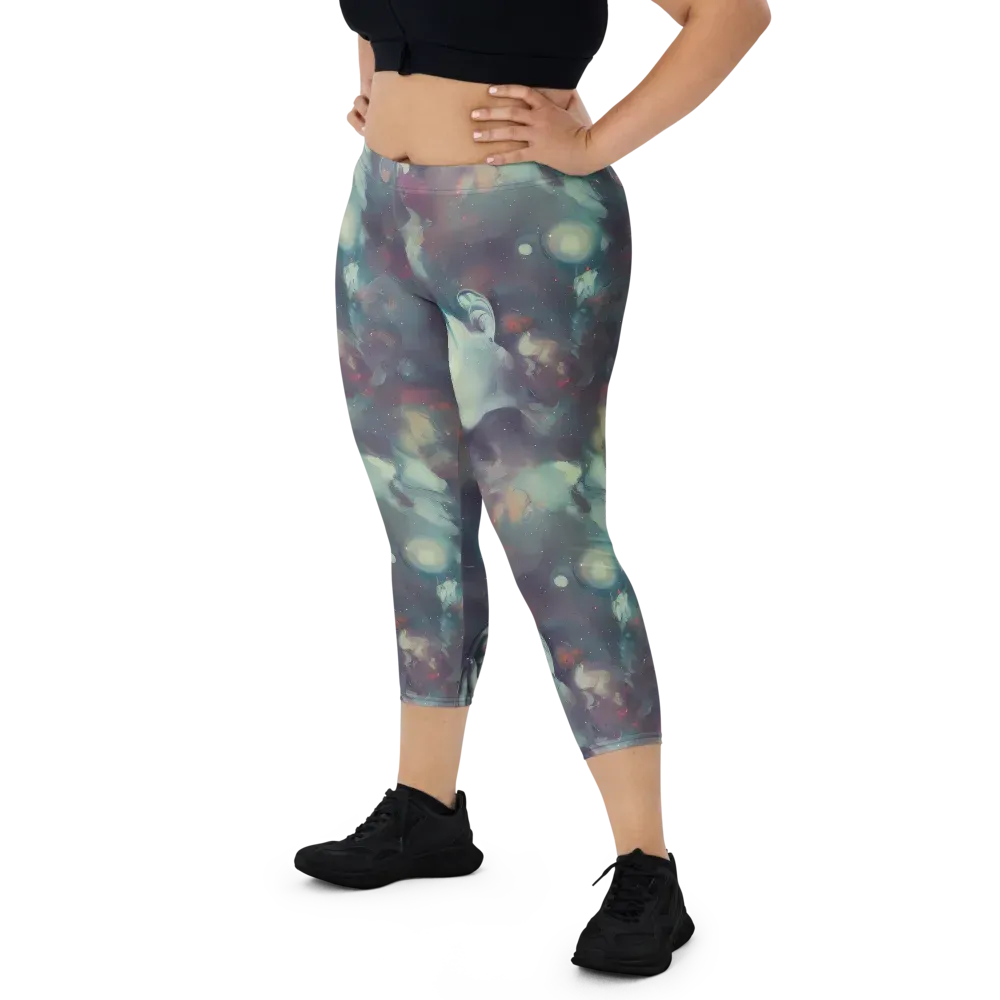 Vortex Veins on Capri Leggings — Front