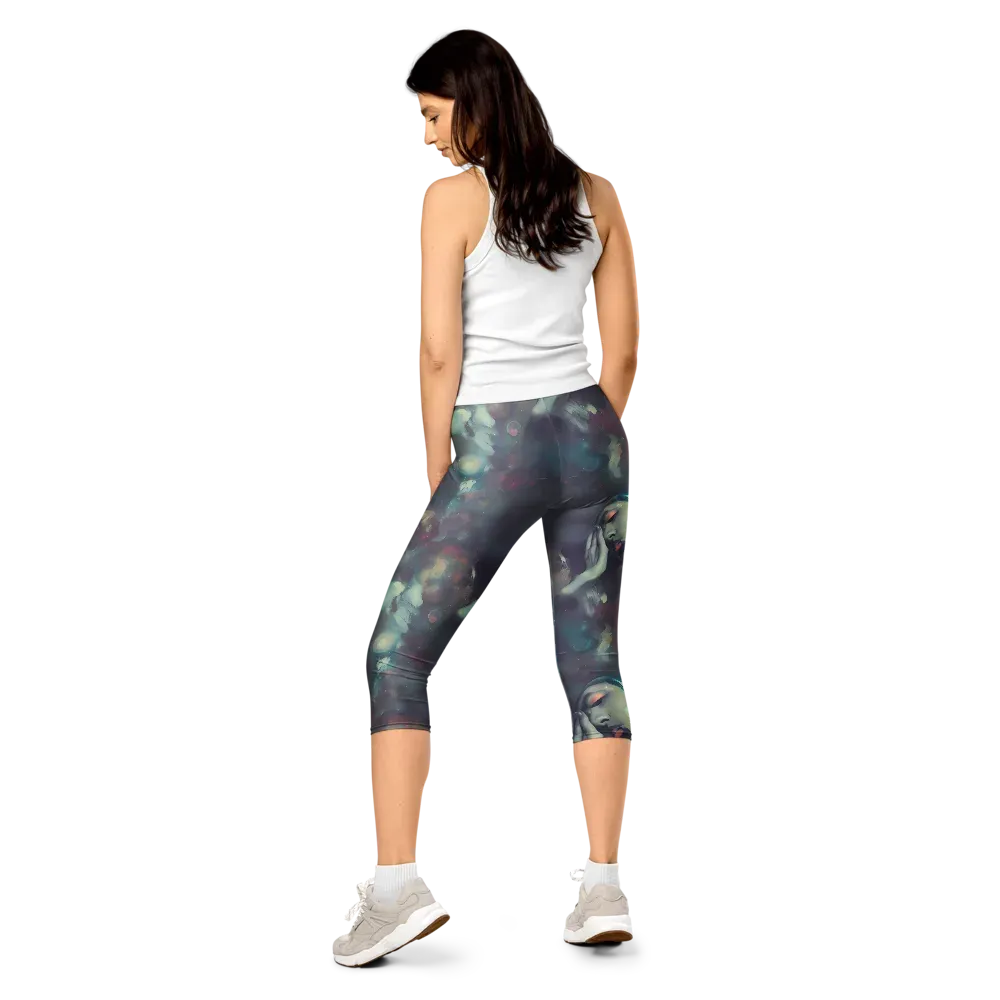 Vortex Veins on Capri Leggings — Back
