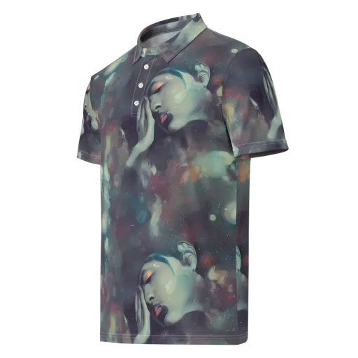 Vortex Veins on a Men's Slim Fit Polo Shirt
