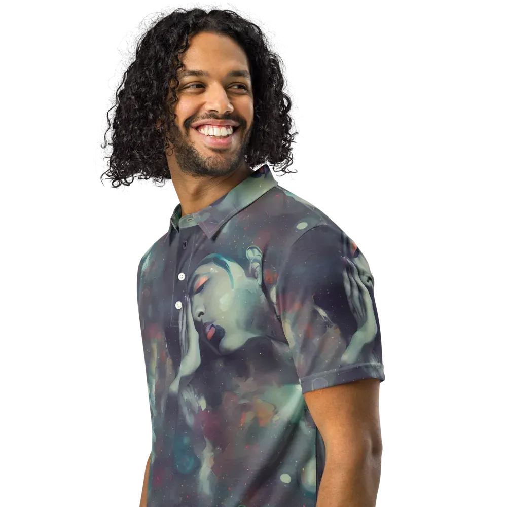 Vortex Veins on Men's Slim Fit Polo Shirt — Left Front