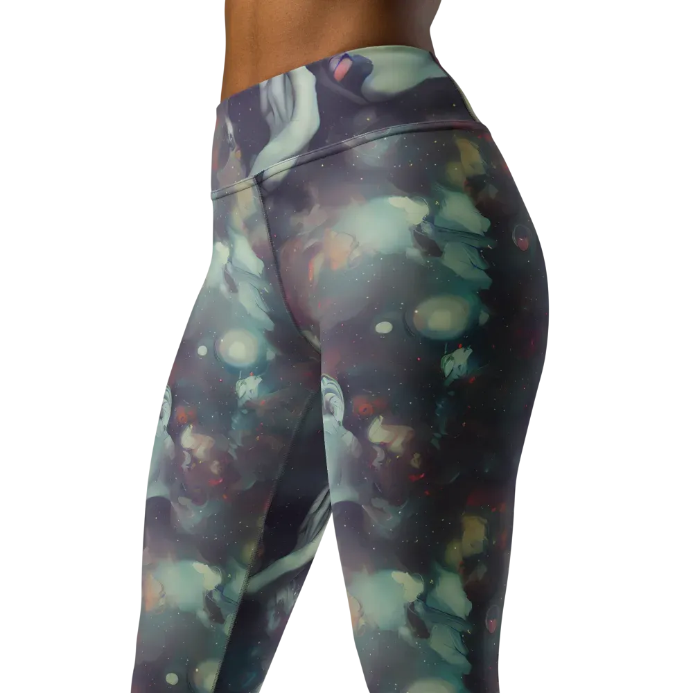 Vortex Veins on Yoga Leggings — Left Front