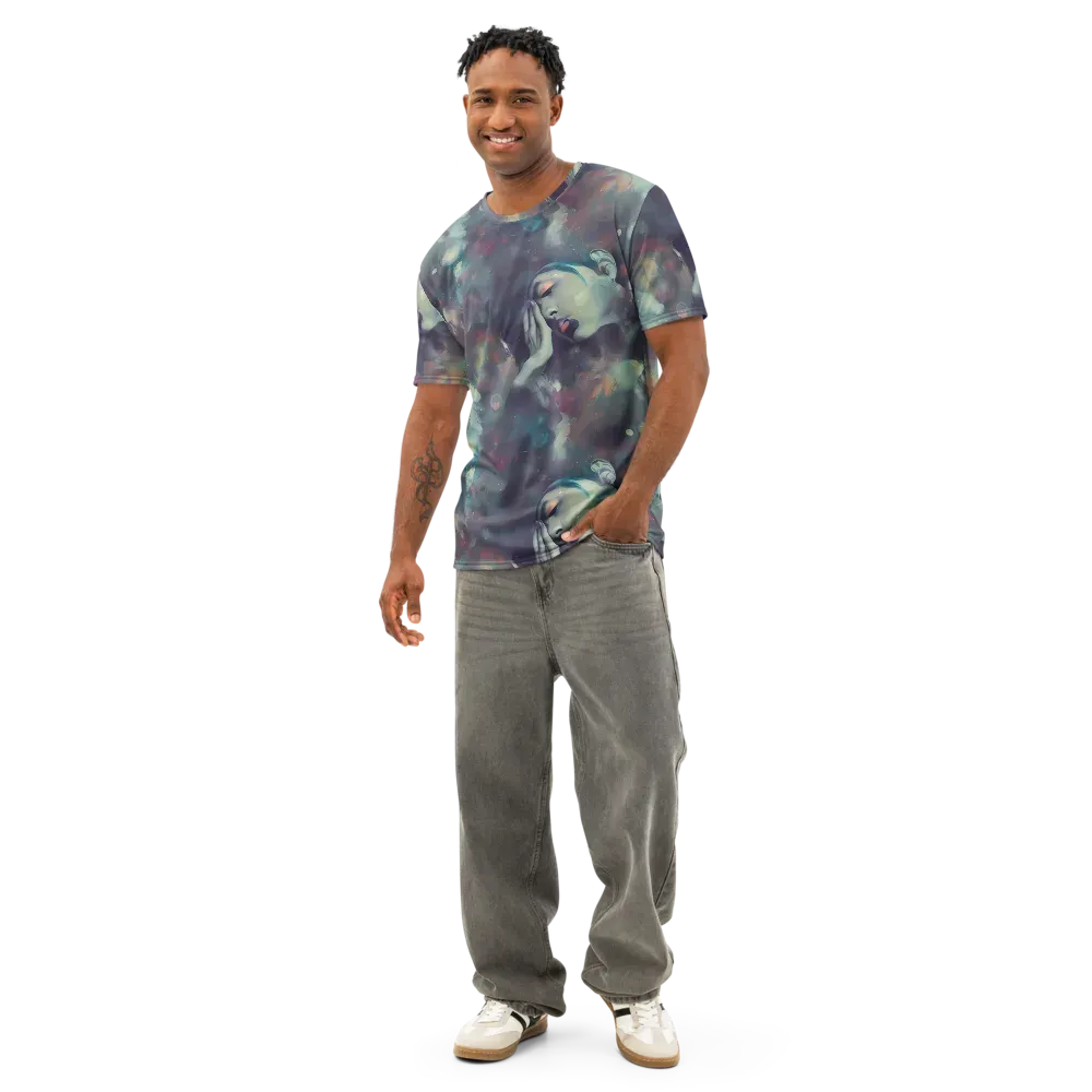 Vortex Veins on Men's Cotton Crew Neck T-Shirt — Front