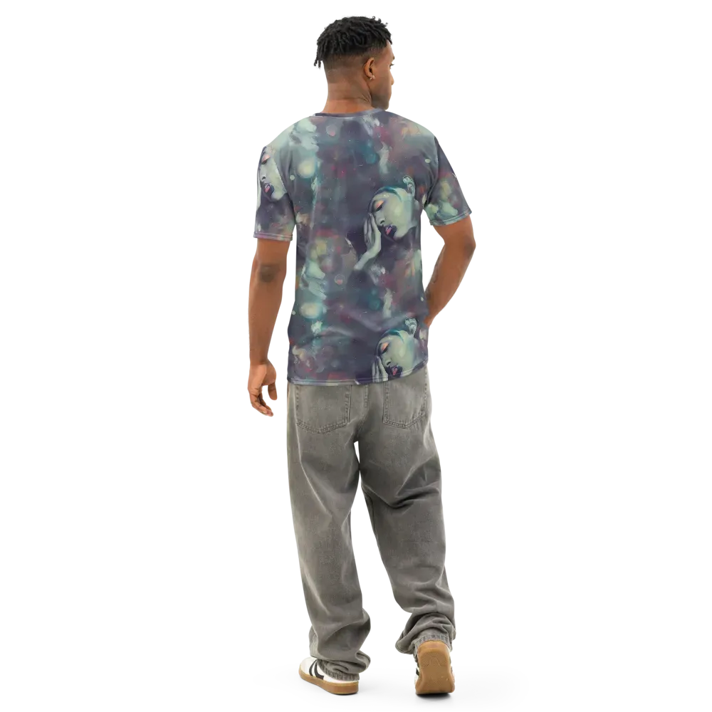 Vortex Veins on Men's Cotton Crew Neck T-Shirt — Back