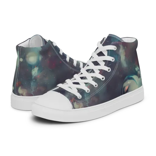 Vortex Veins on a Women's High Top Canvas Shoes
