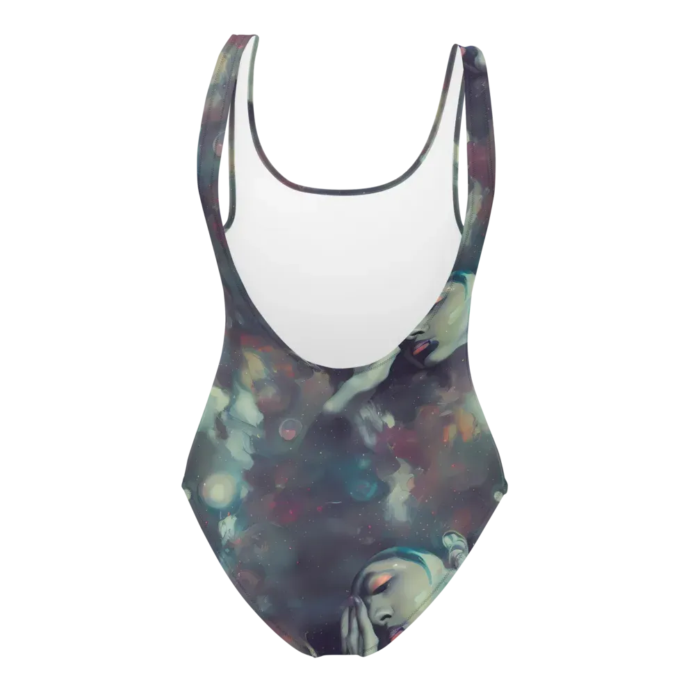 Vortex Veins on One-Piece Swimsuit — Back
