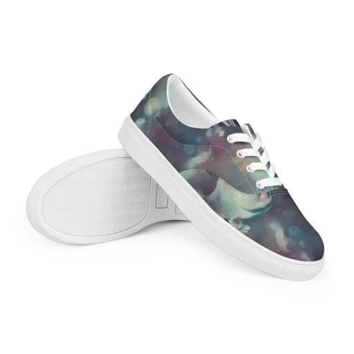 Vortex Veins on a Men's Lace-Up Canvas Shoes