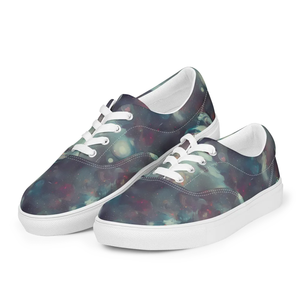 Vortex Veins on Men's Lace-Up Canvas Shoes — Left Front