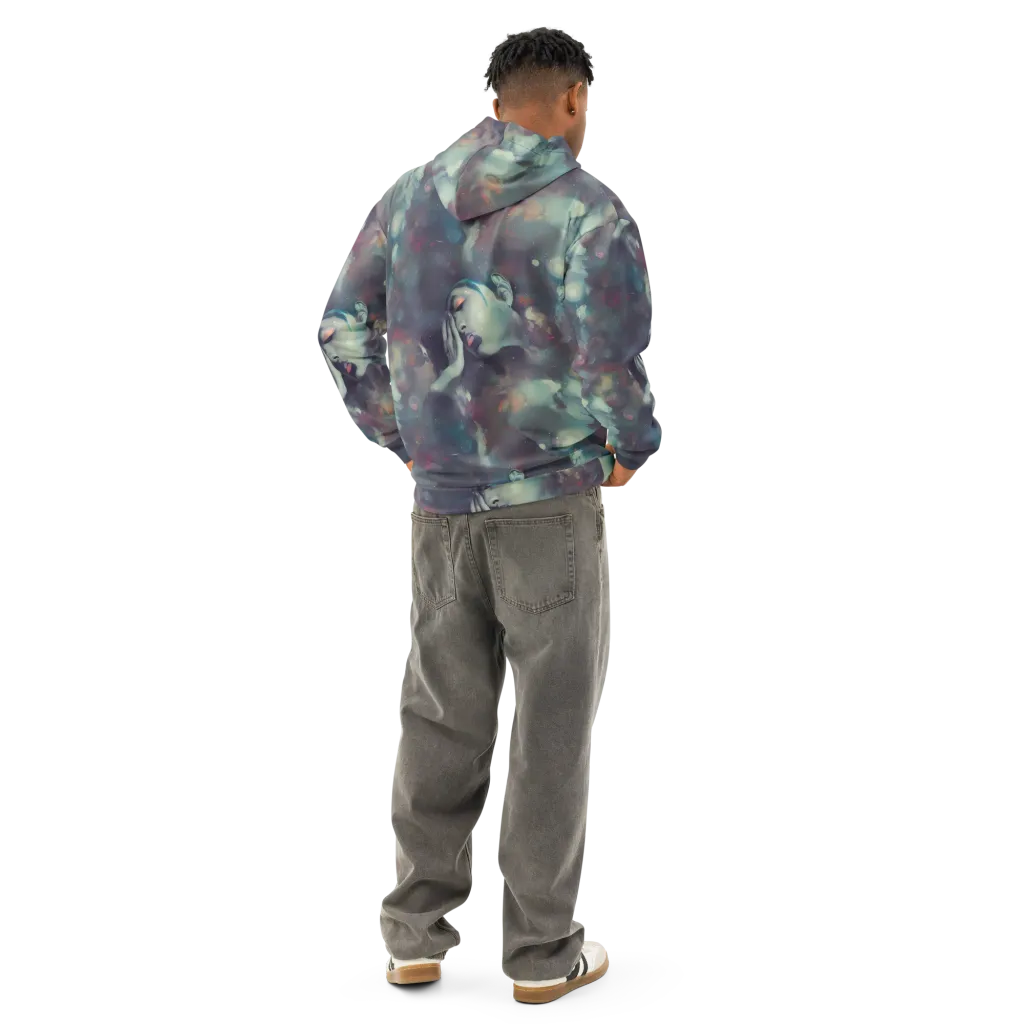 Vortex Veins on Cotton Hoodie — Back