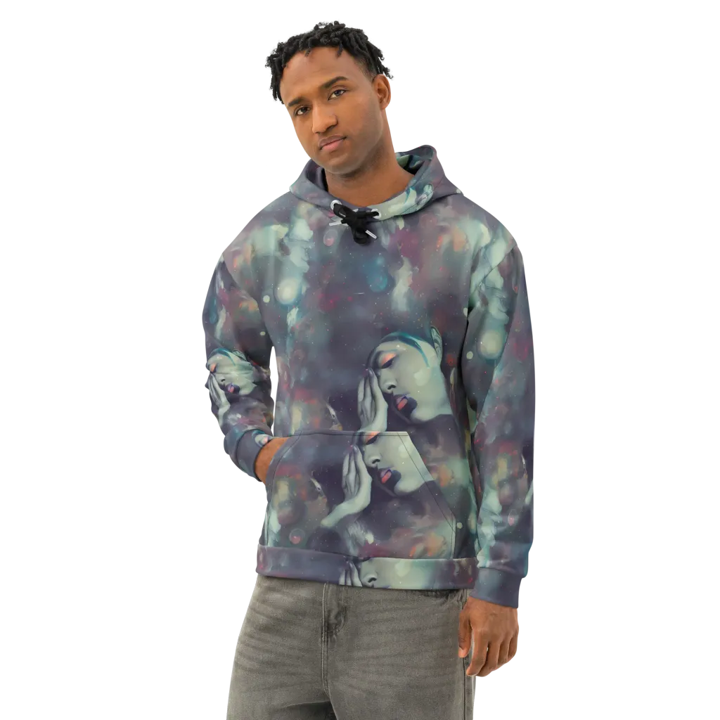 Vortex Veins on Cotton Hoodie — Left Front