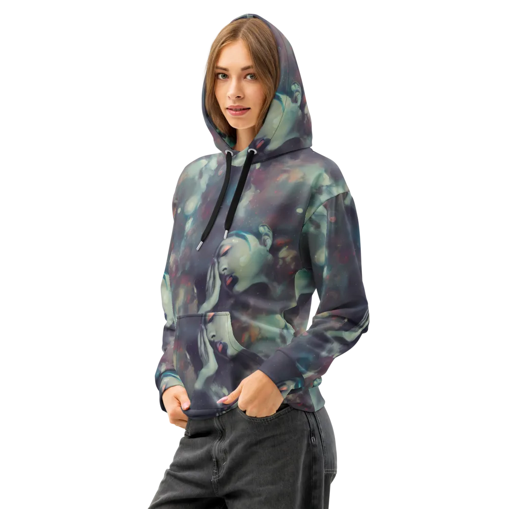 Vortex Veins on Cotton Hoodie — Left Front