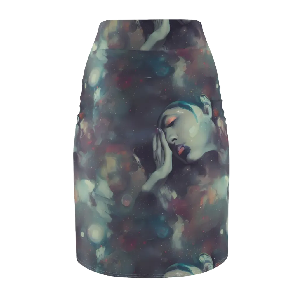 Vortex Veins on Pencil Skirt — Back