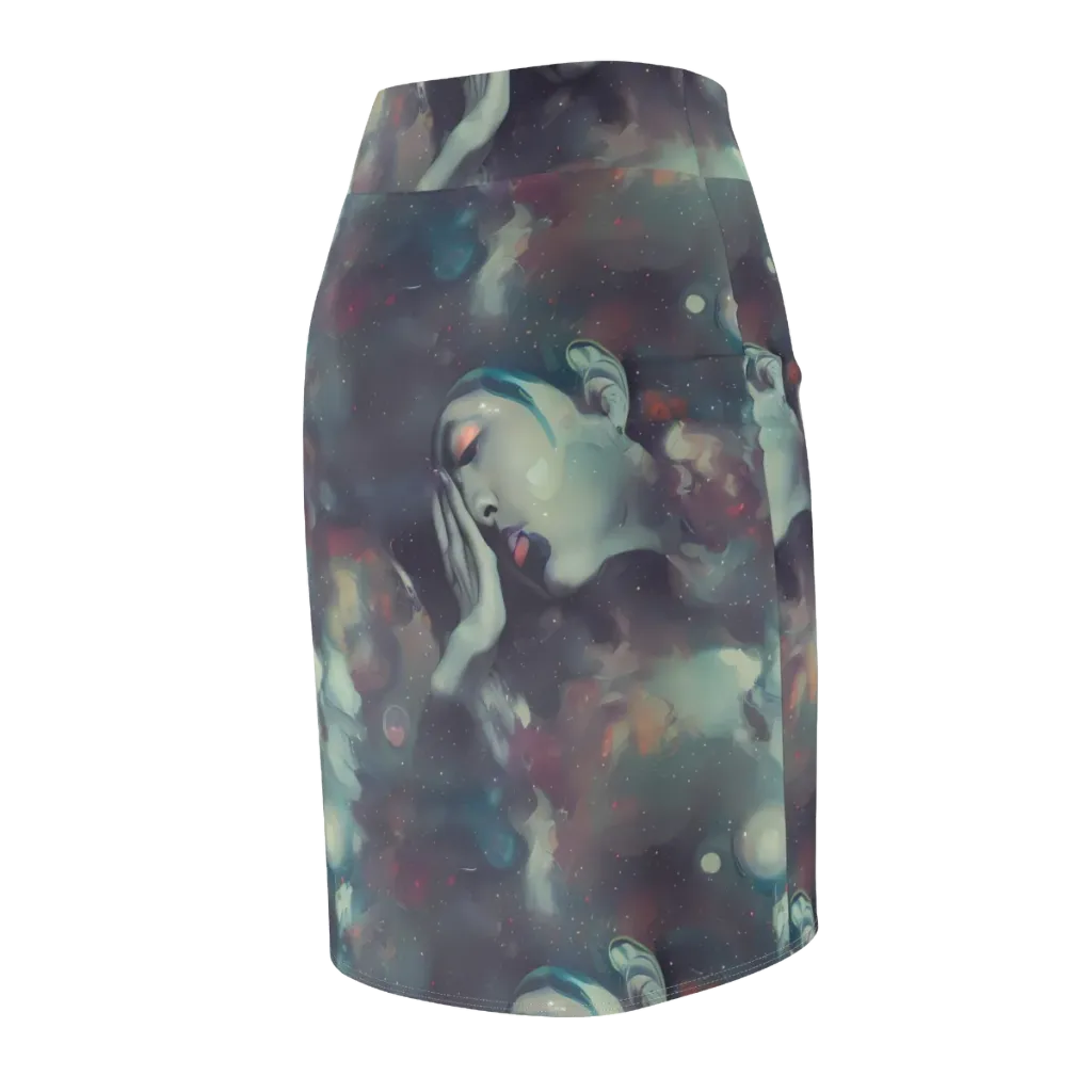 Vortex Veins on Pencil Skirt — Back Side