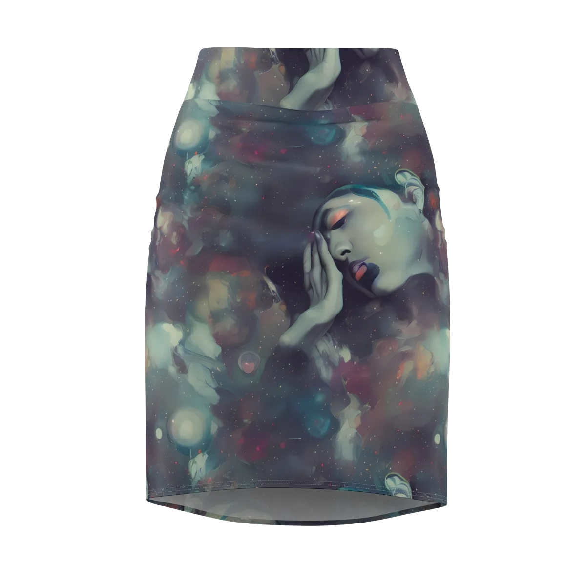 Vortex Veins on Pencil Skirt — Front