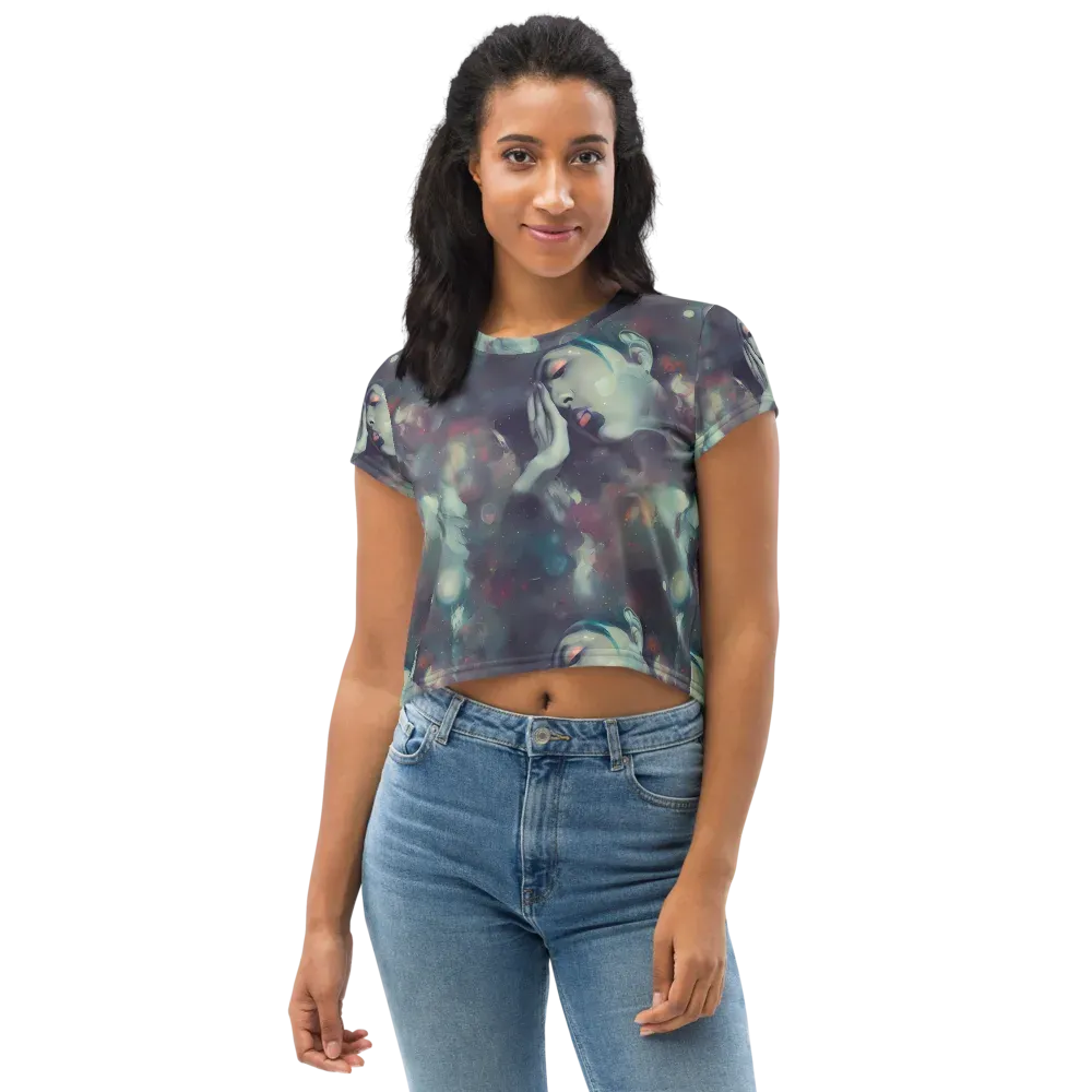 Vortex Veins on Crop Tee — Front