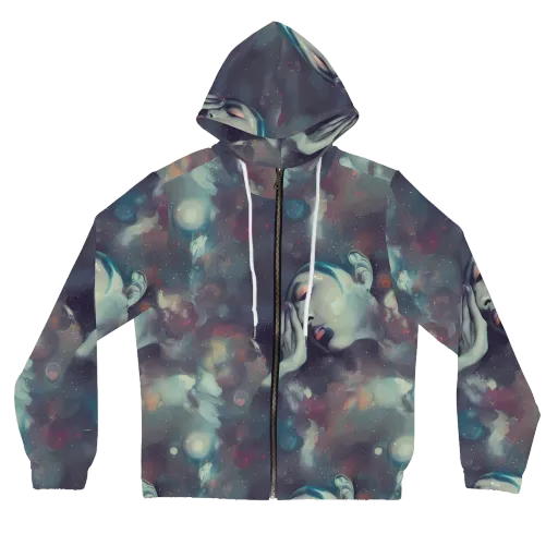 Vortex Veins on a Women's Full-Zip Hoodie