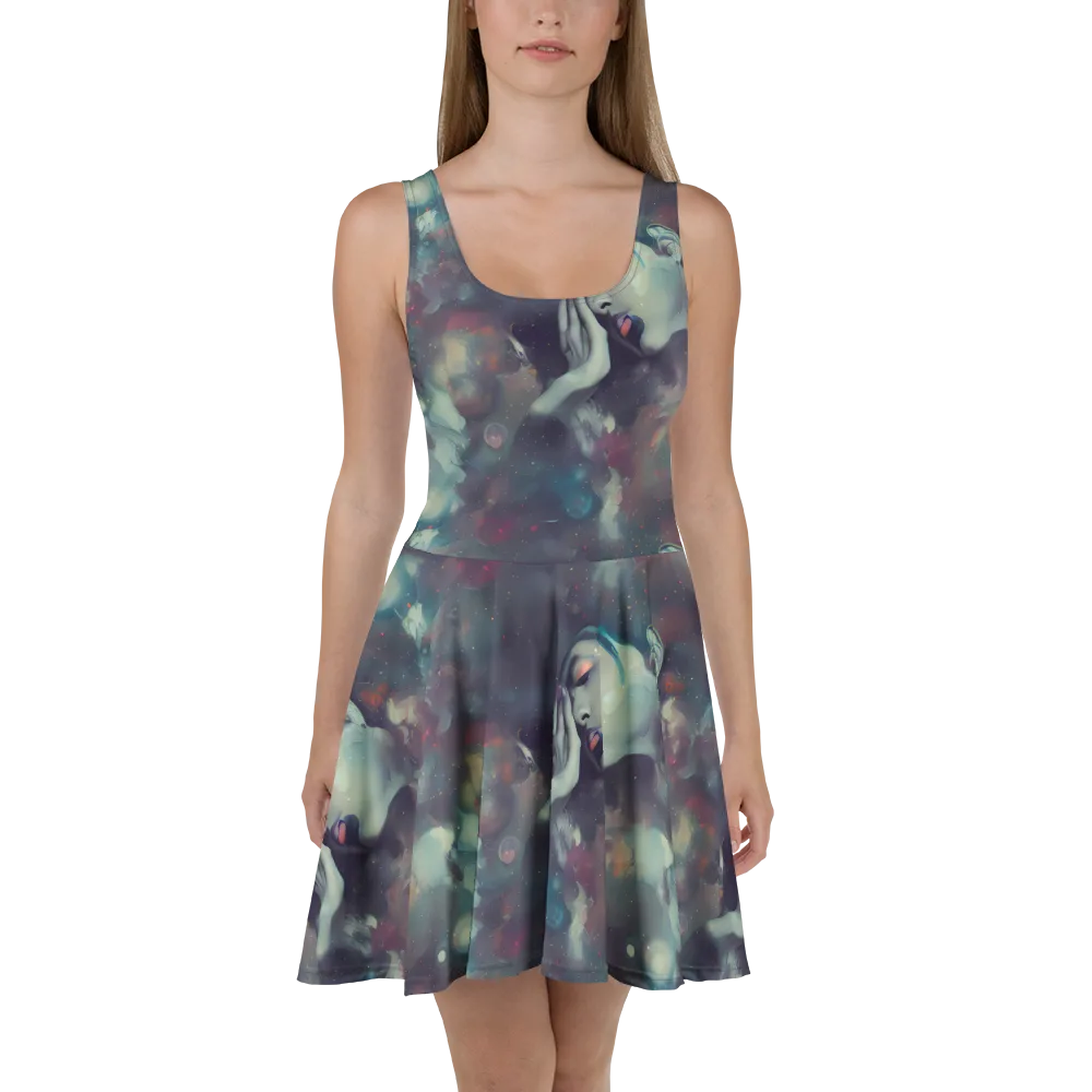 Vortex Veins on Skater Dress — Front