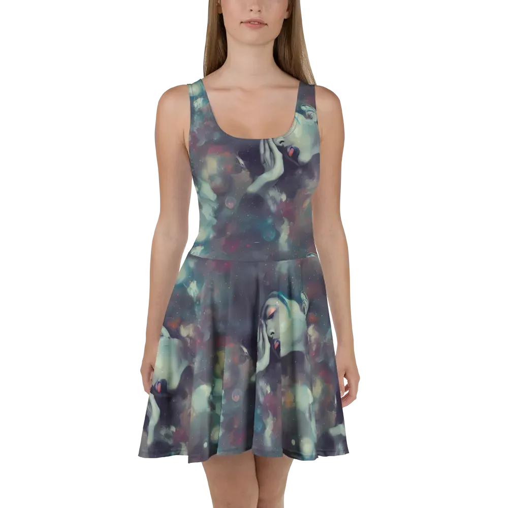 Vortex Veins on Skater Dress — Front
