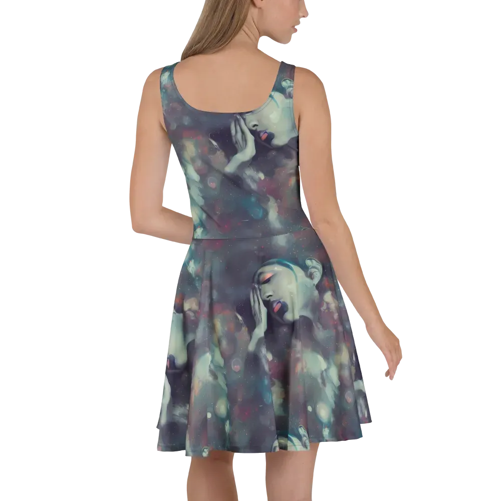 Vortex Veins on Skater Dress — Back