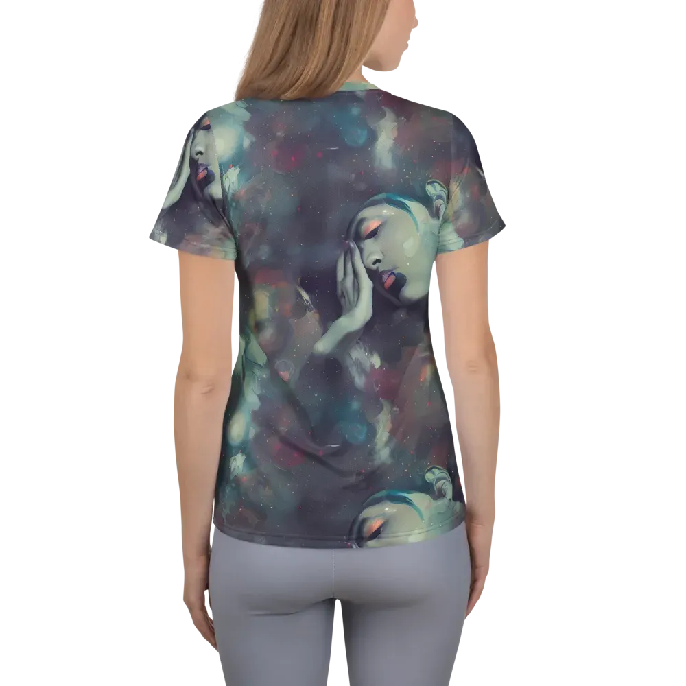 Vortex Veins on Women's Athletic T-Shirt — Back