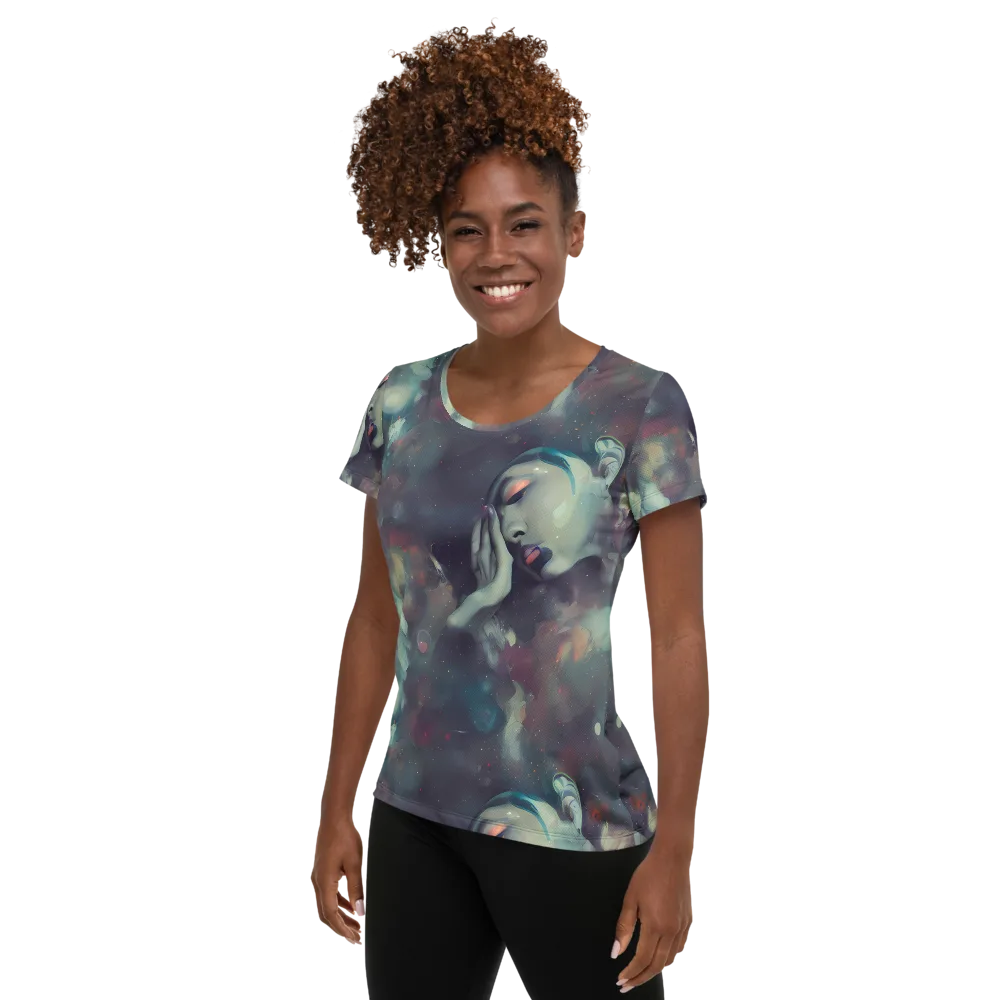 Vortex Veins on Women's Athletic T-Shirt — Left