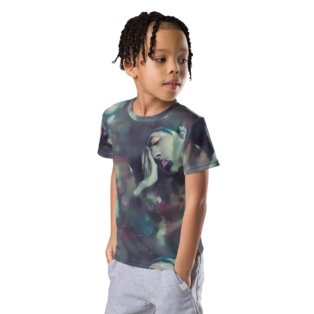 Vortex Veins on Kids Crew Neck T-Shirt — Left Front