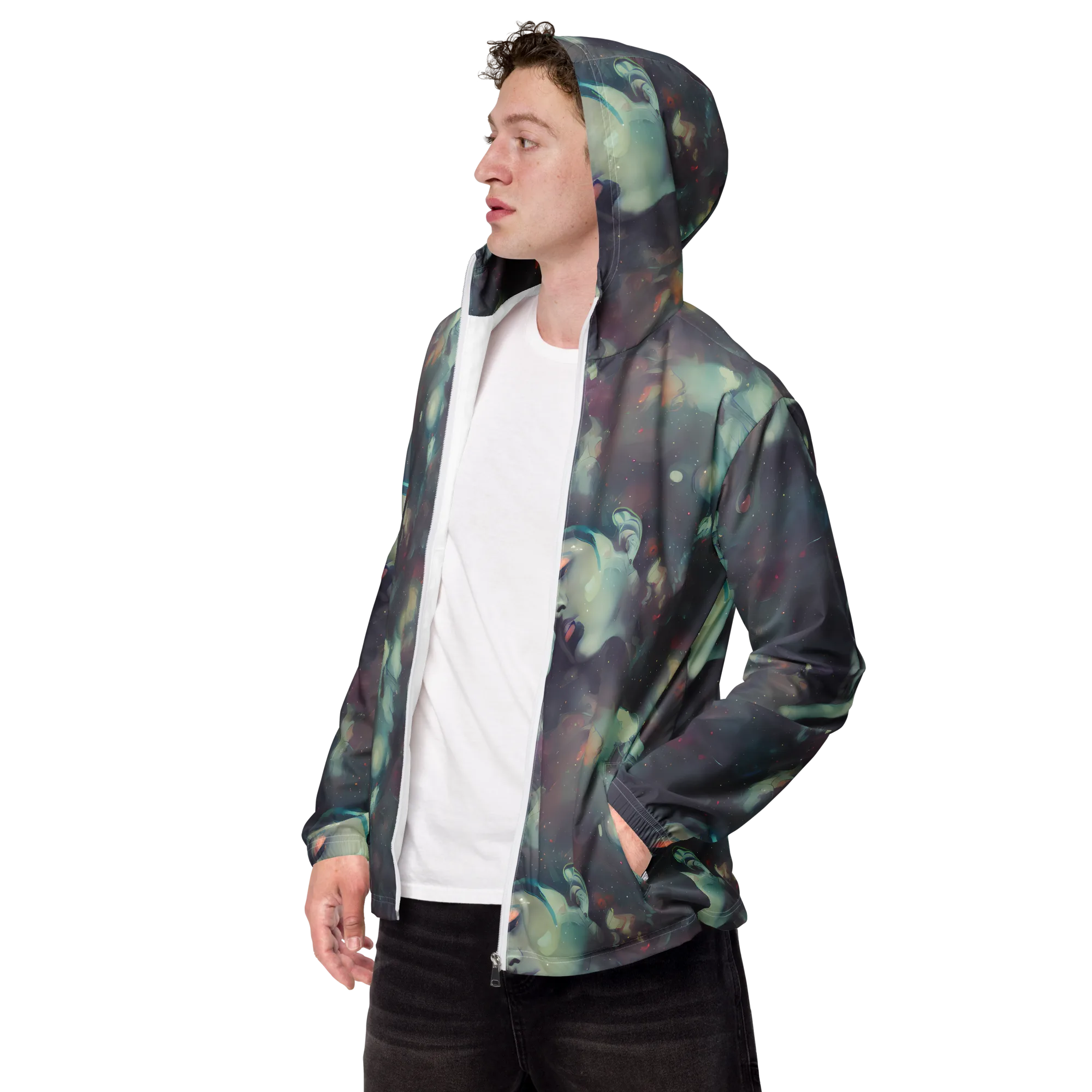 Vortex Veins on Men's Windbreaker — Left Front