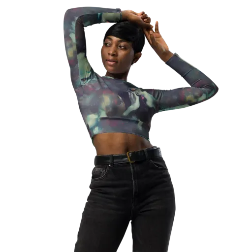 Vortex Veins on a Long Sleeve Crop Top