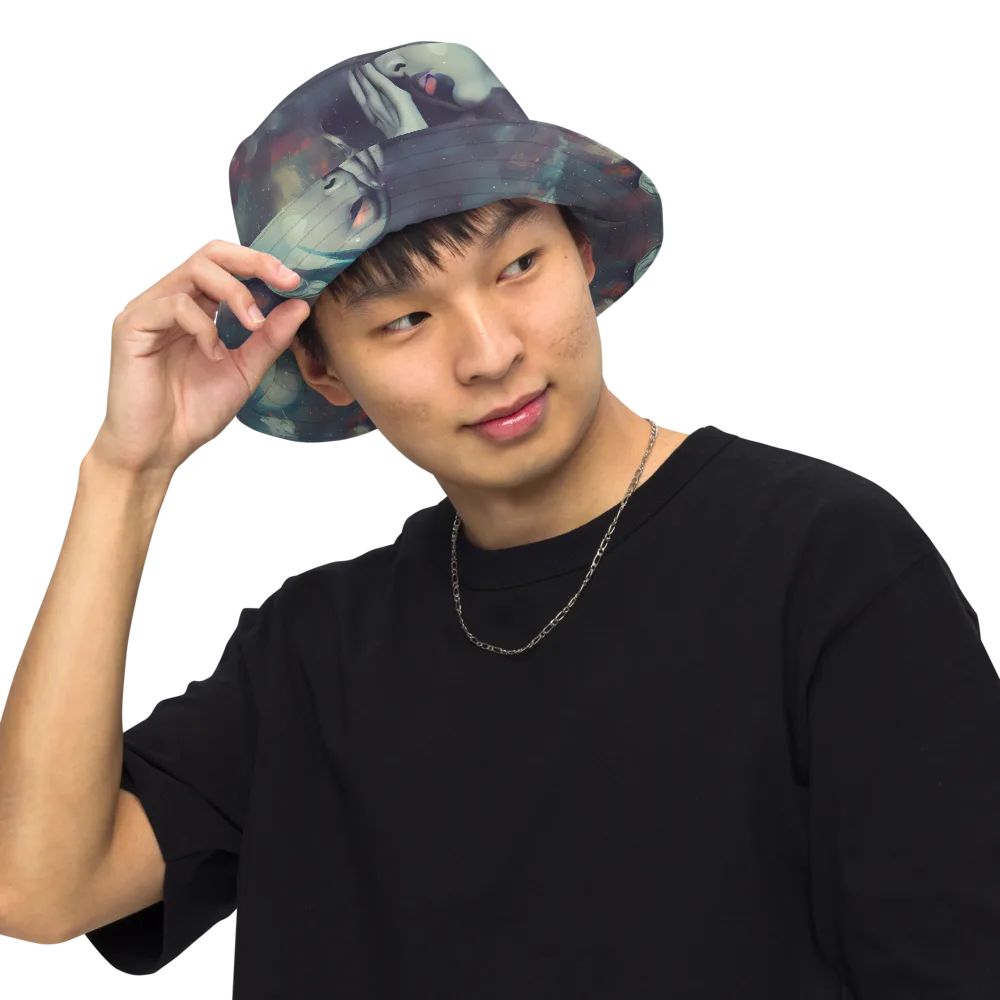 Vortex Veins on Reversible Bucket Hat — Front Inside