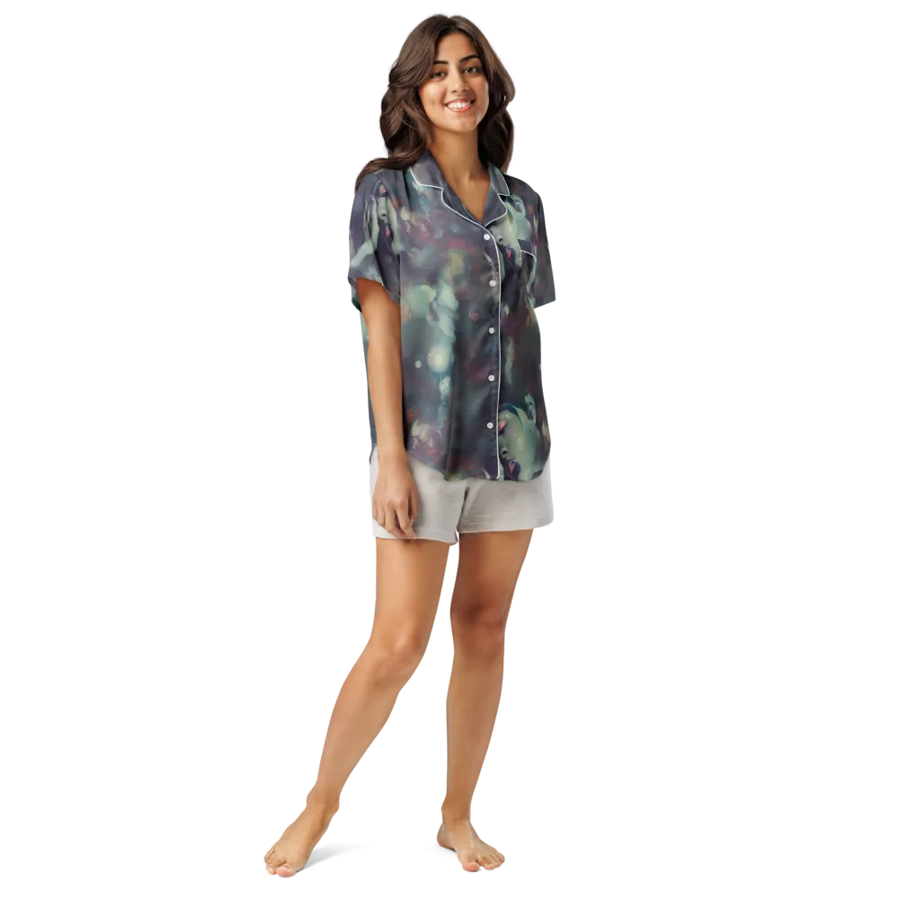 Vortex Veins on Women's Short Sleeve Pajama Top — Front
