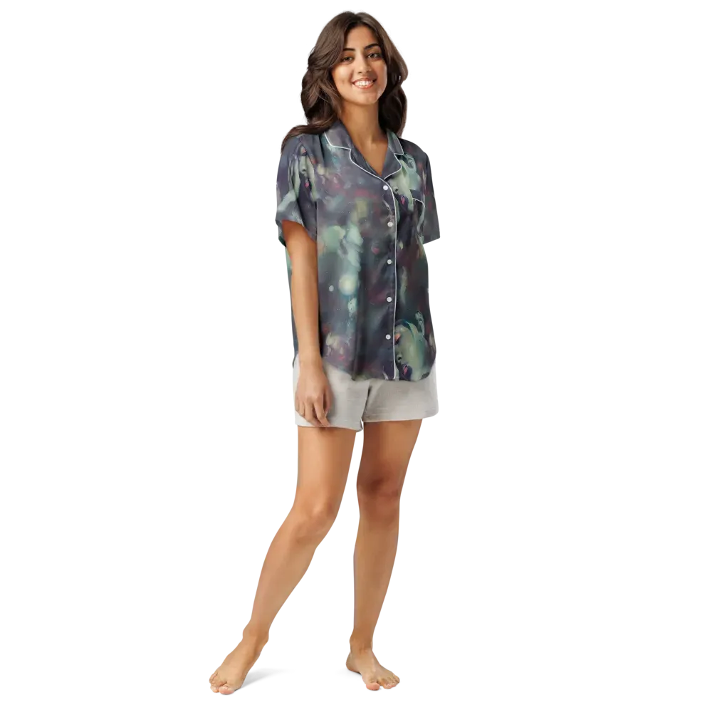 Vortex Veins on Women's Short Sleeve Pajama Top — Front