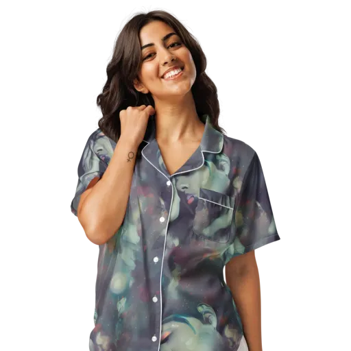 Vortex Veins on a Women's Short Sleeve Pajama Top