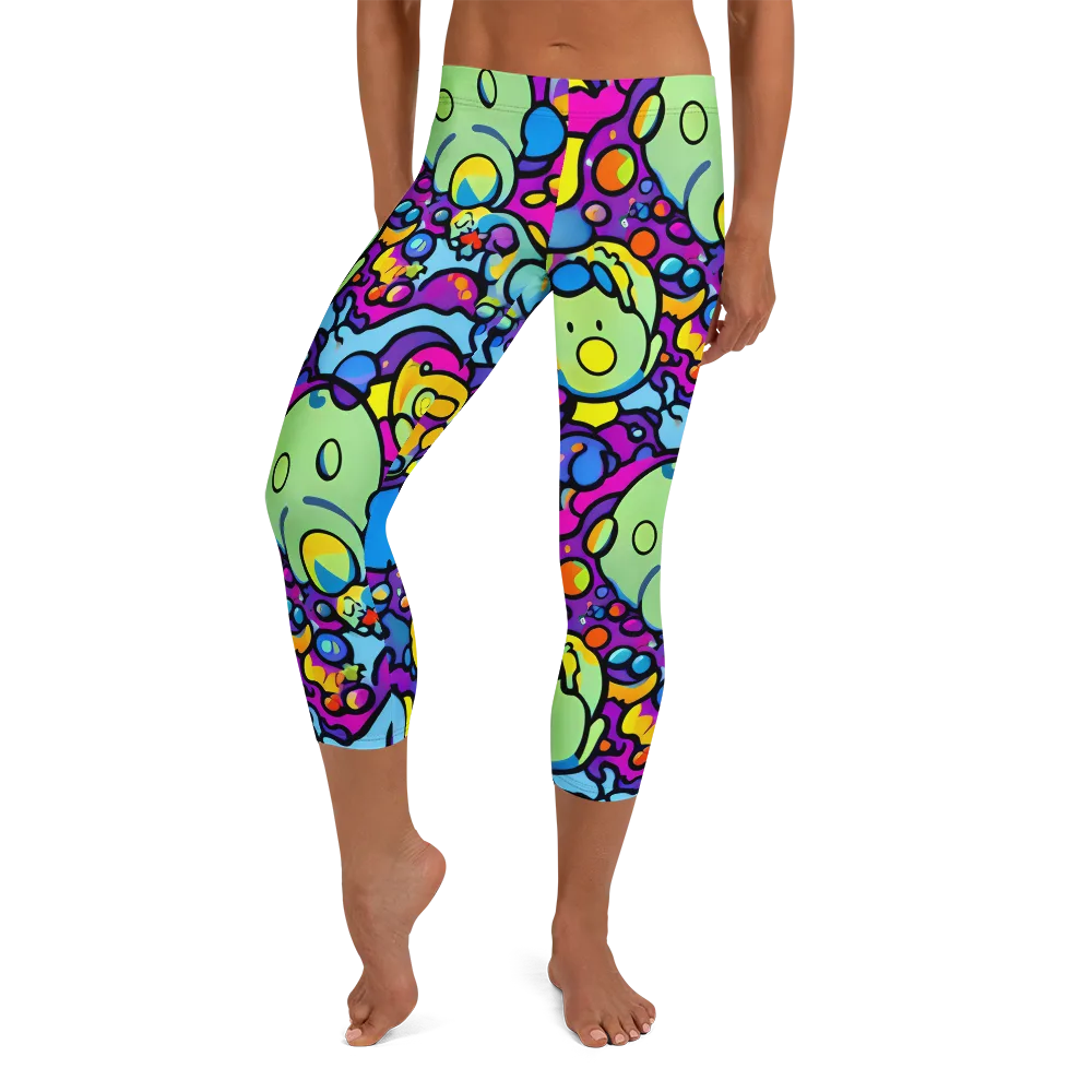 Enchanted Orbs on Capri Leggings — Front