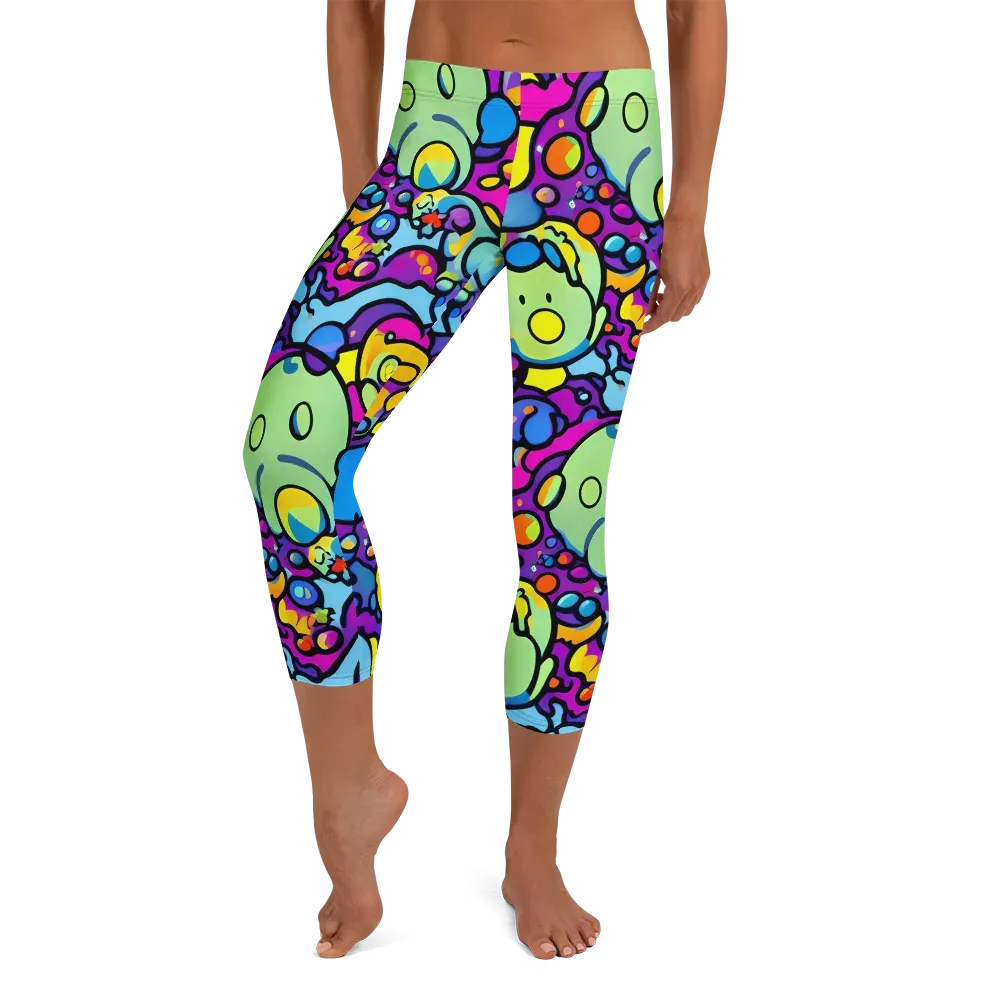 Enchanted Orbs on Capri Leggings — Front