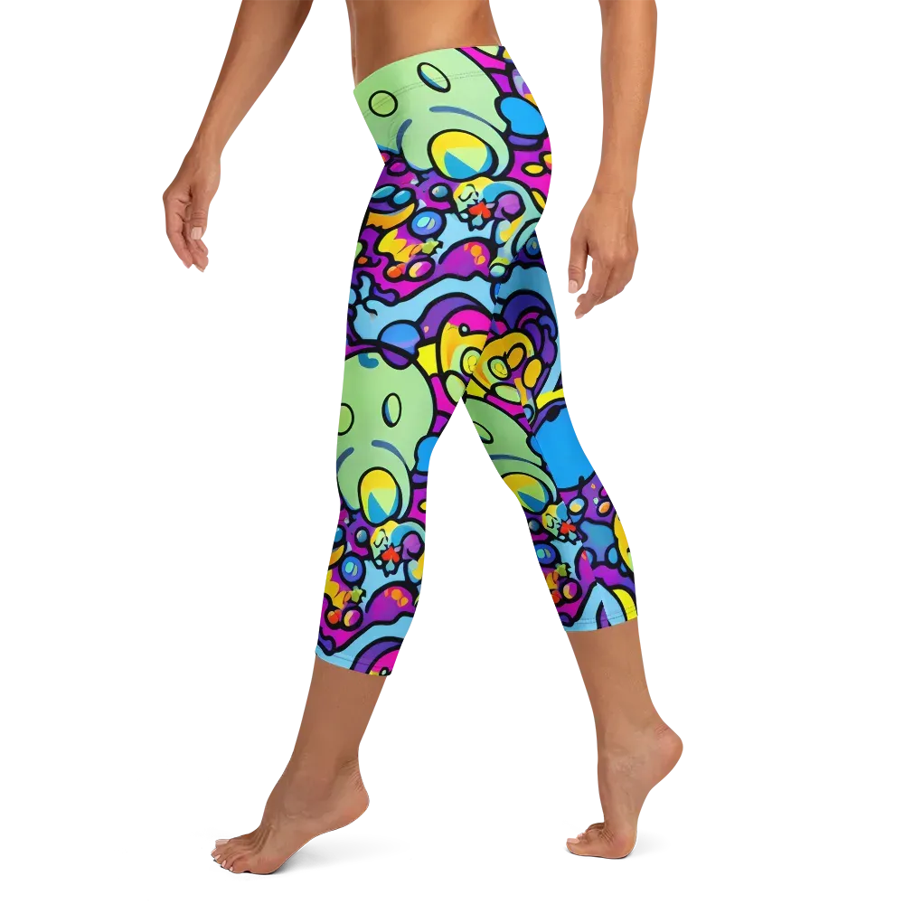 Enchanted Orbs on Capri Leggings — Left